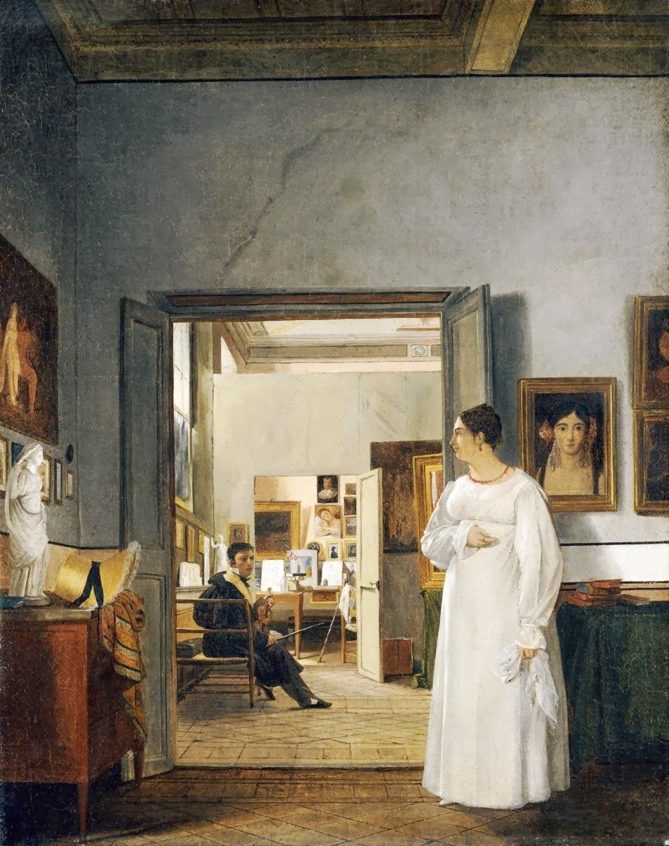O estúdio de Ingres em Roma de Jean Alaux