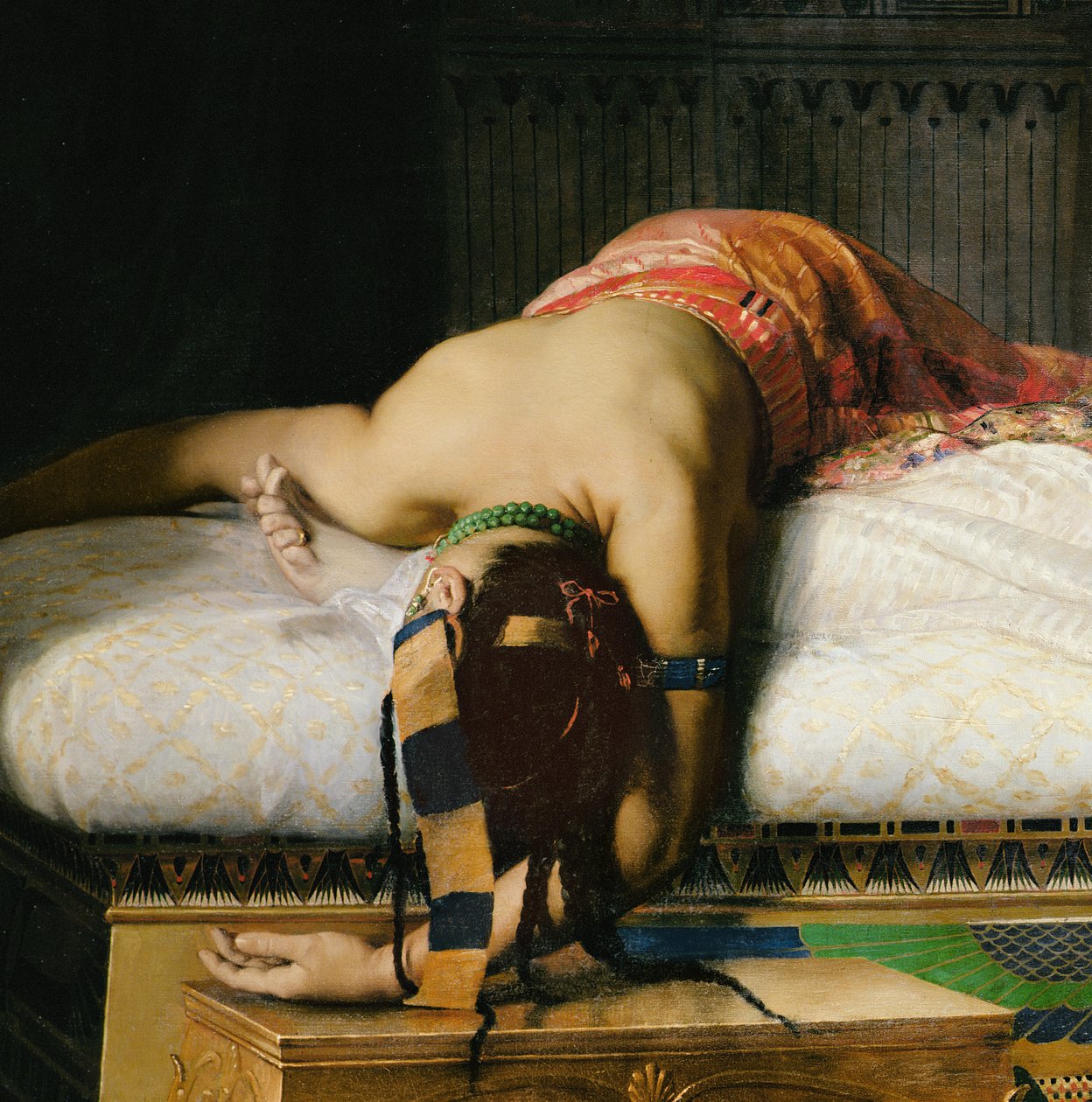 Morte de Cleópatra, 1874 (detalhe de 26262) de Jean Andre Rixens