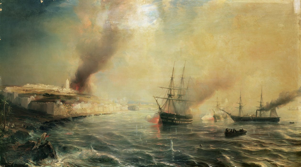 Bombardment of Sale, 26 de novembro de 1851, 1855 de Jean Antoine Theodore Gudin