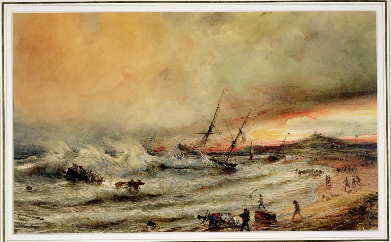 O naufrágio, 1832 de Jean Antoine Theodore Gudin
