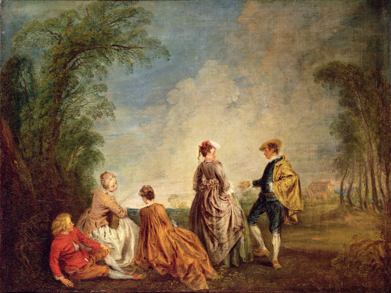 Uma proposta embaraçosa, 1715-16 de Jean Antoine Watteau