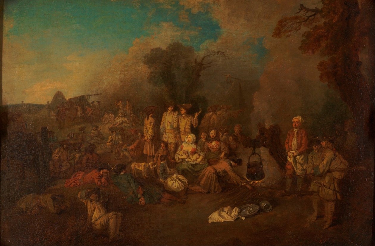 bivaque de Jean Antoine Watteau