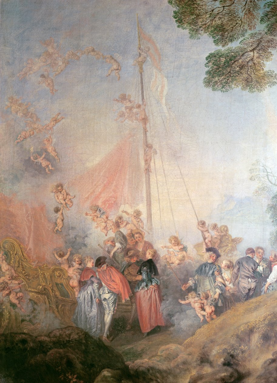 Embarque para Cythera, 1717 (detalhe) de Jean Antoine Watteau