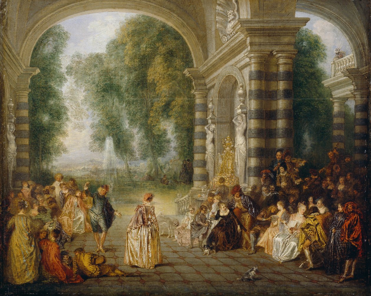 O prazer da bola de Jean Antoine Watteau
