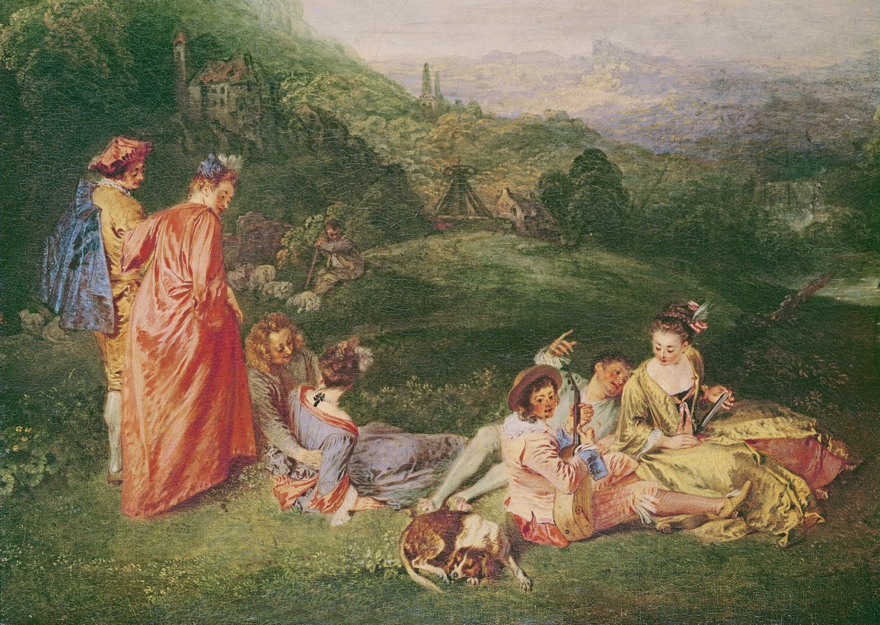 Amor pacífico, c.1718-19 (ver também 181268) de Jean Antoine Watteau