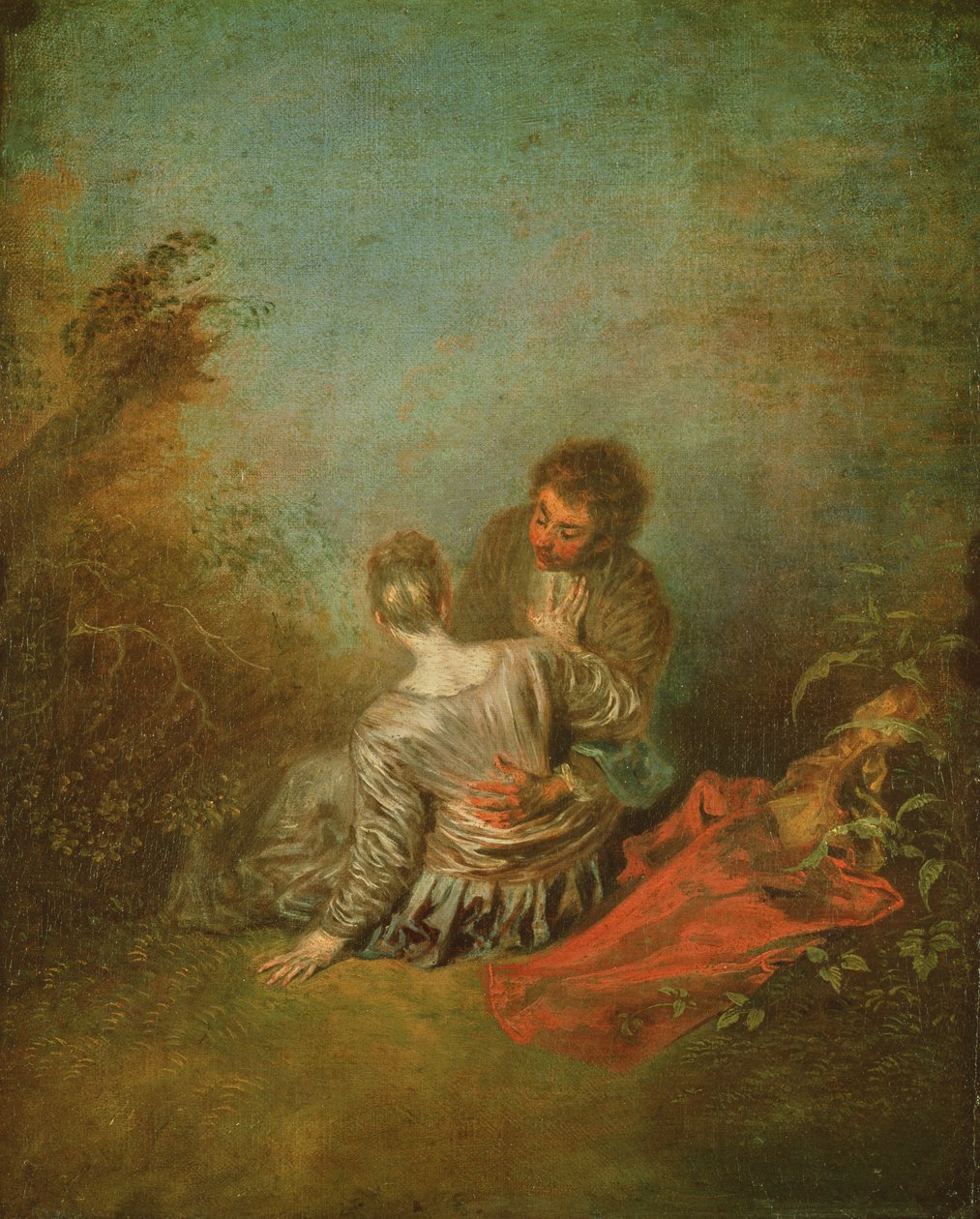 O Falso Pas, c.1717 de Jean Antoine Watteau