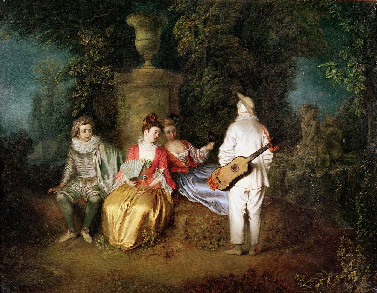 O quarteto, c.1713 de Jean Antoine Watteau