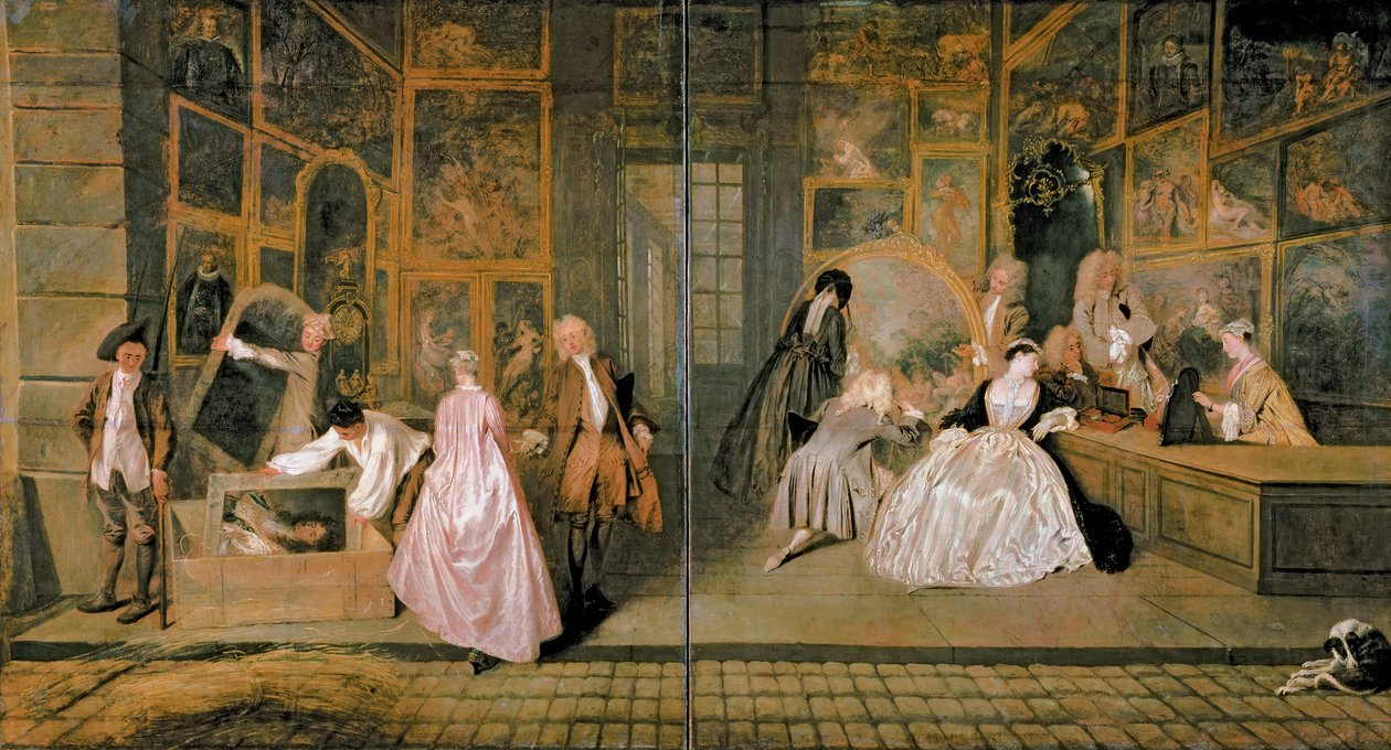 O sinal da loja Gersaint, 1721 de Jean Antoine Watteau
