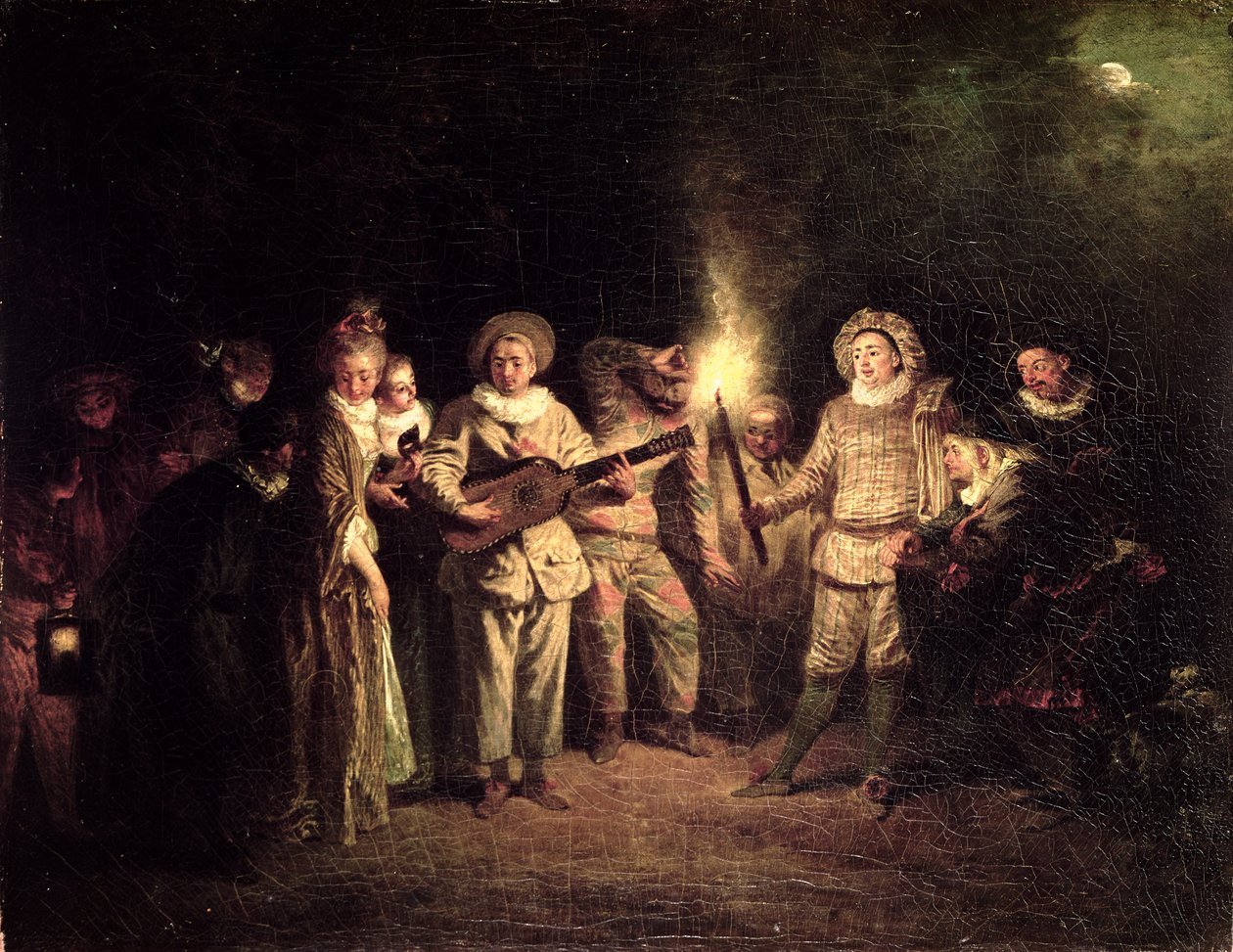 A comédia italiana, c.1716 de Jean Antoine Watteau