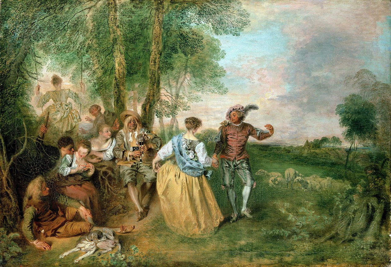 Os pastores de Jean Antoine Watteau