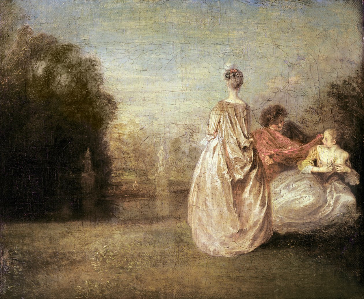 Os dois primos, 1716-20 de Jean Antoine Watteau