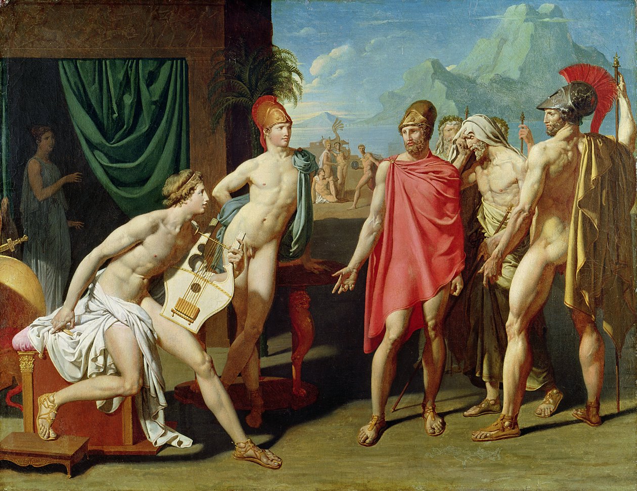 Embaixadores enviados por Agamenon para incitar Aquiles a lutar, 1801 de Jean Auguste Dominique Ingres