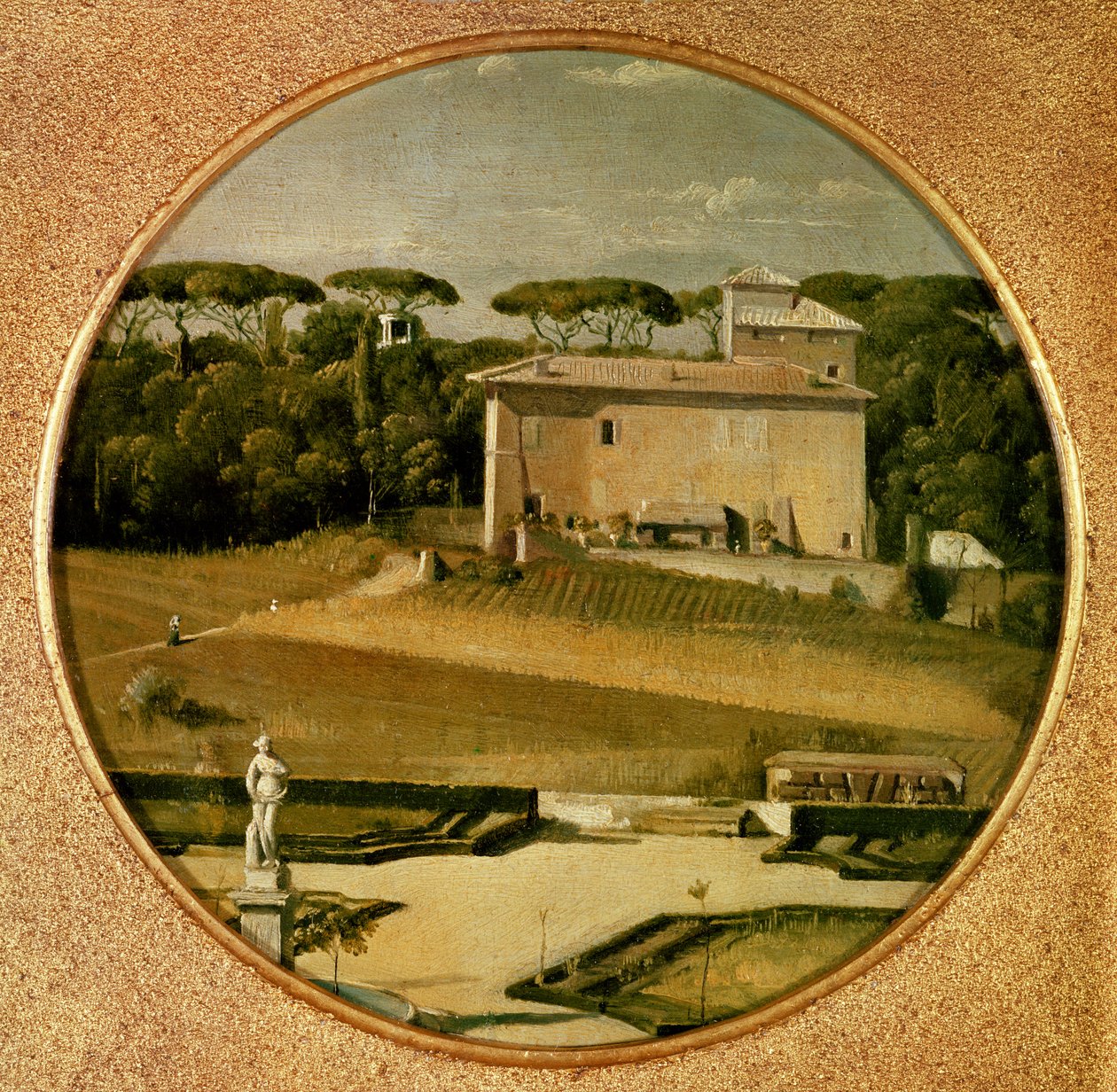 &39;Cassino de Rafael&39; nos jardins da Villa Borghese, Roma, 1807 de Jean Auguste Dominique Ingres