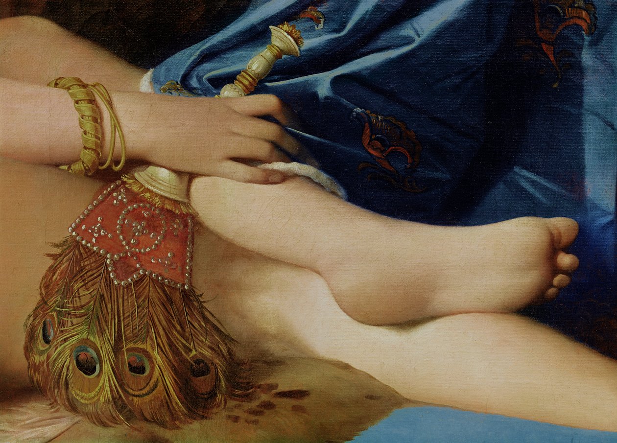 Detalhe do Grande Odalisca, 1814 (detalhe de 267671) de Jean Auguste Dominique Ingres