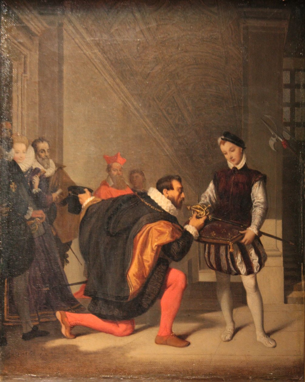 Don Pedro de Toledo beijando a espada de Henrique IV de Jean Auguste Dominique Ingres