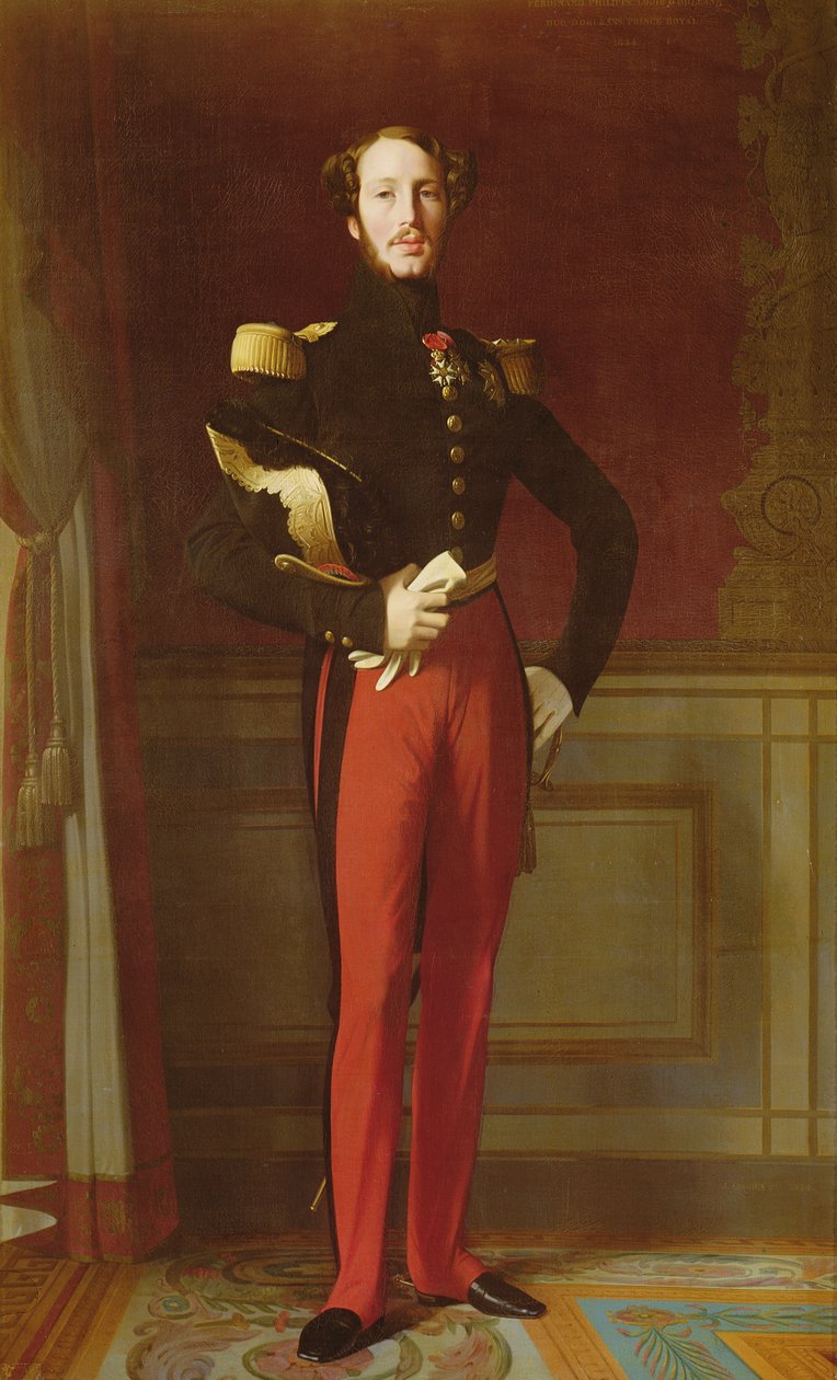 Ferdinand-Philippe (1810-1842) Duque de Orleans, no Palácio das Tulherias, 1844 de Jean Auguste Dominique Ingres