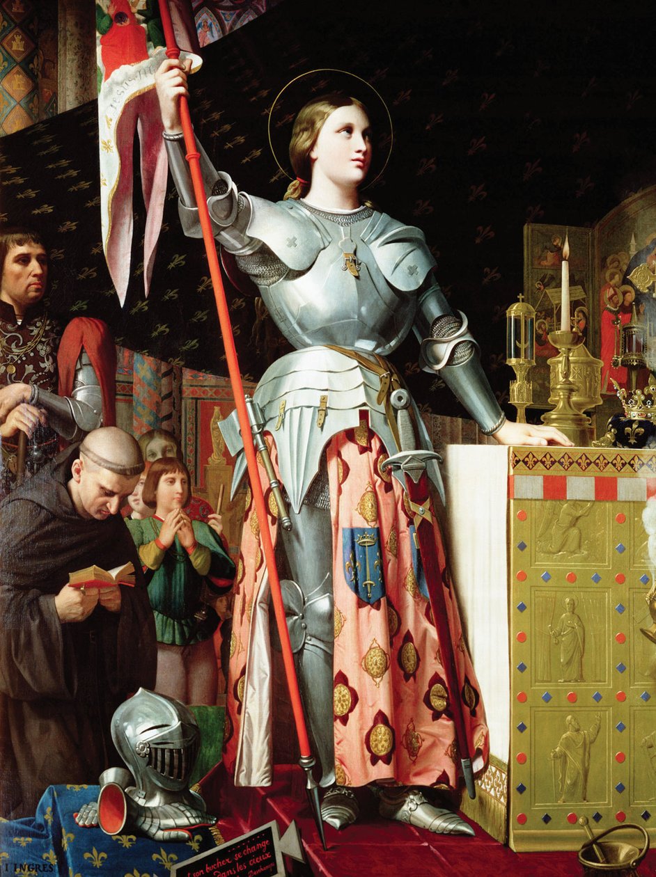 Joana d&39;Arc na coroação de Carlos VII de Jean Auguste Dominique Ingres