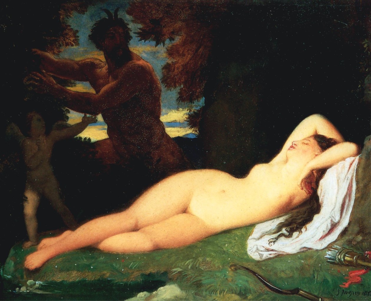 Júpiter e Antíope de Jean Auguste Dominique Ingres