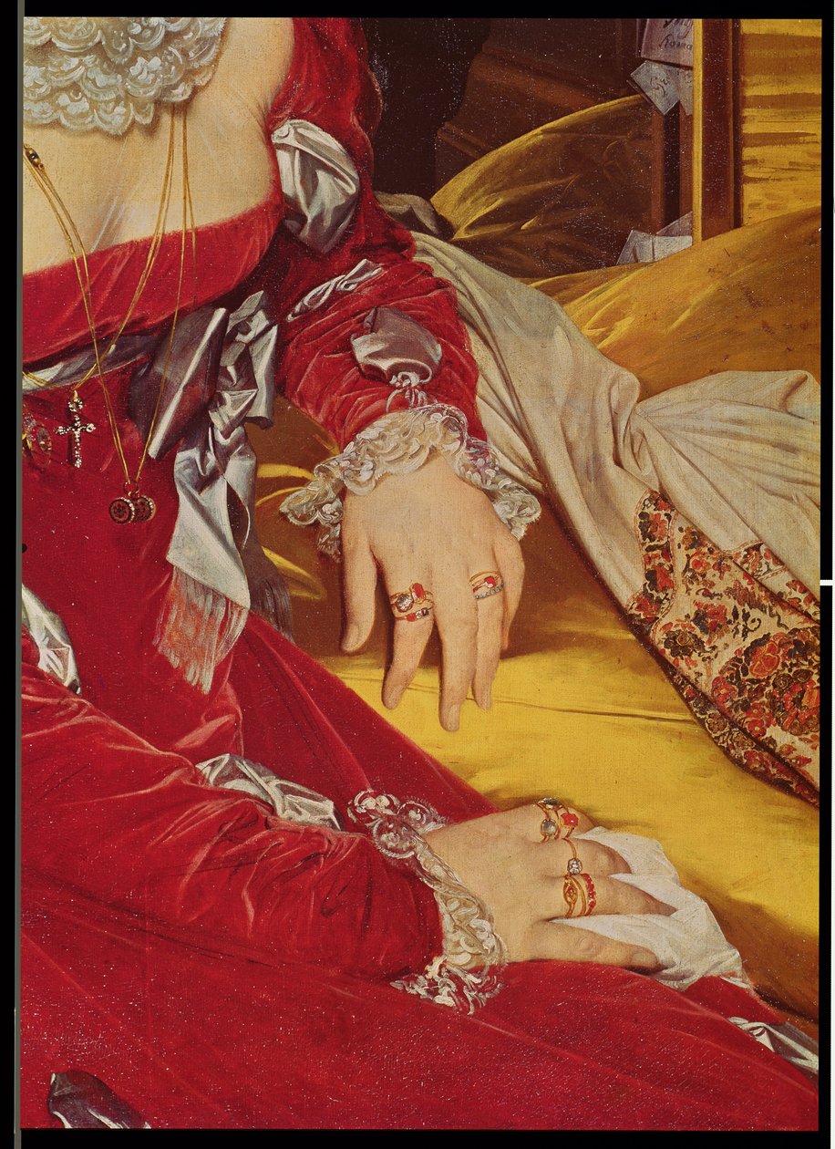 Madame de Senonnes, detalhe de seus braços, 1814-16 (ver 39017) de Jean Auguste Dominique Ingres