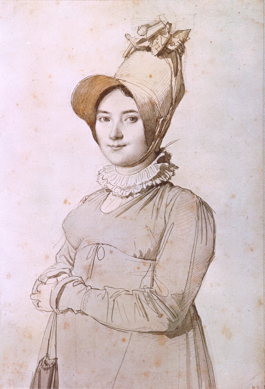 Madeleine Chapelle (1782-1849) 1813 (caneta e tinta e papel higiênico) de Jean Auguste Dominique Ingres