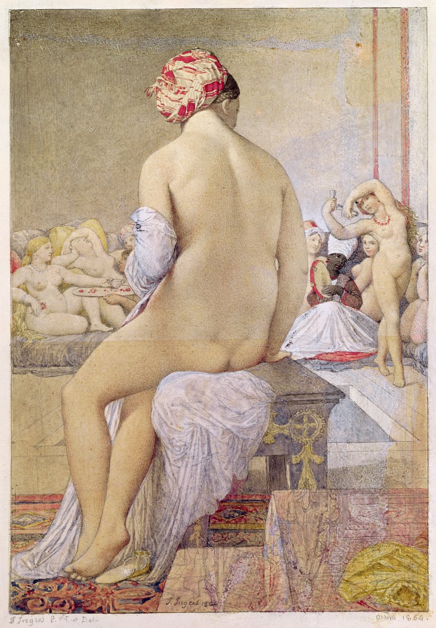Odalisque ou o pequeno banhista, 1864 de Jean Auguste Dominique Ingres
