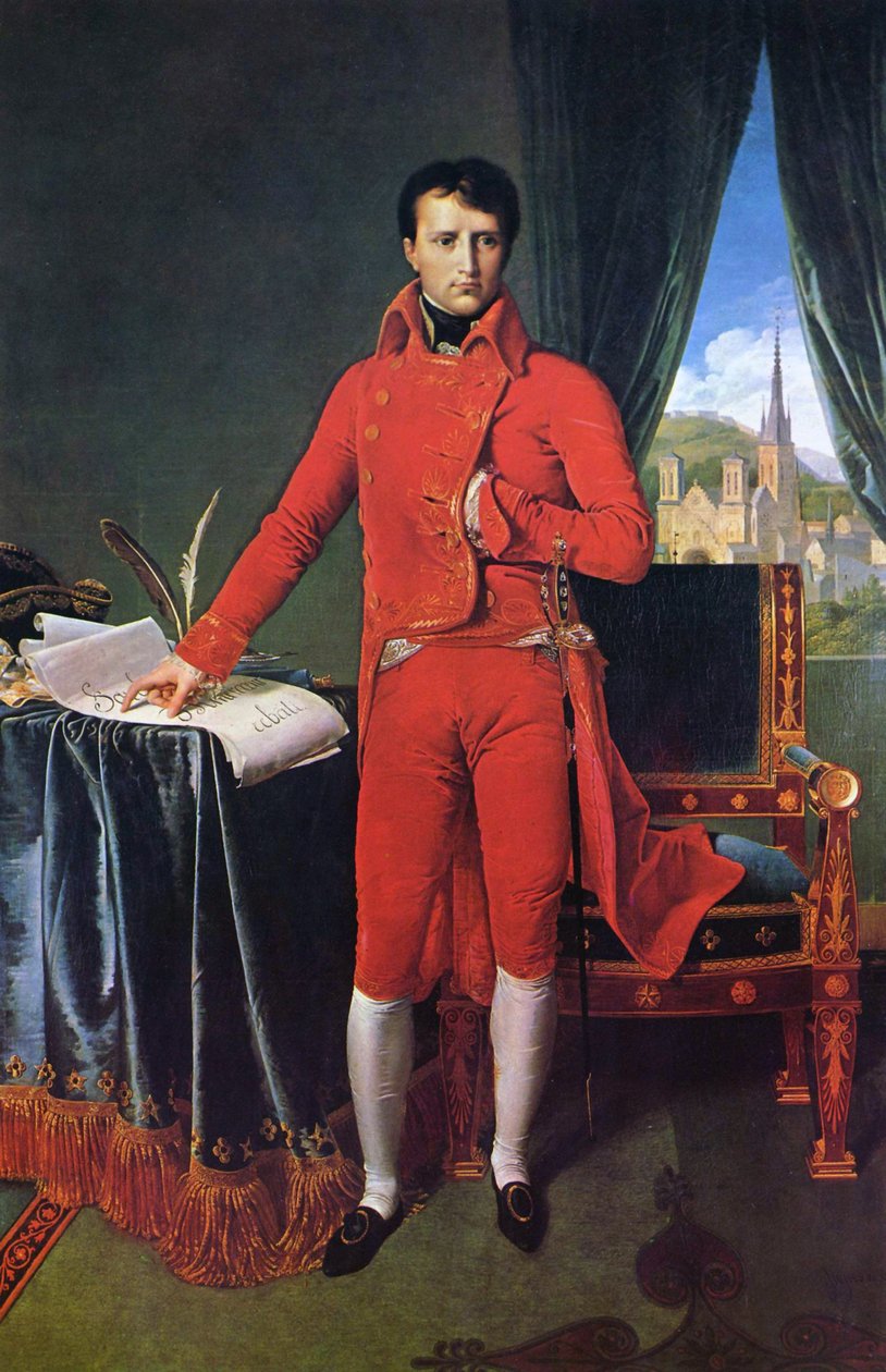 Retrato de Napoleão Bonaparte como primeiro cônsul de Jean Auguste Dominique Ingres