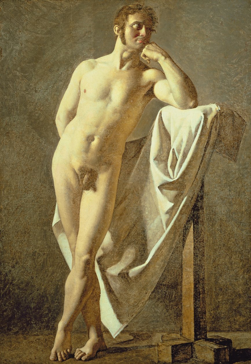 Estudo de um homem, c.1801 de Jean Auguste Dominique Ingres
