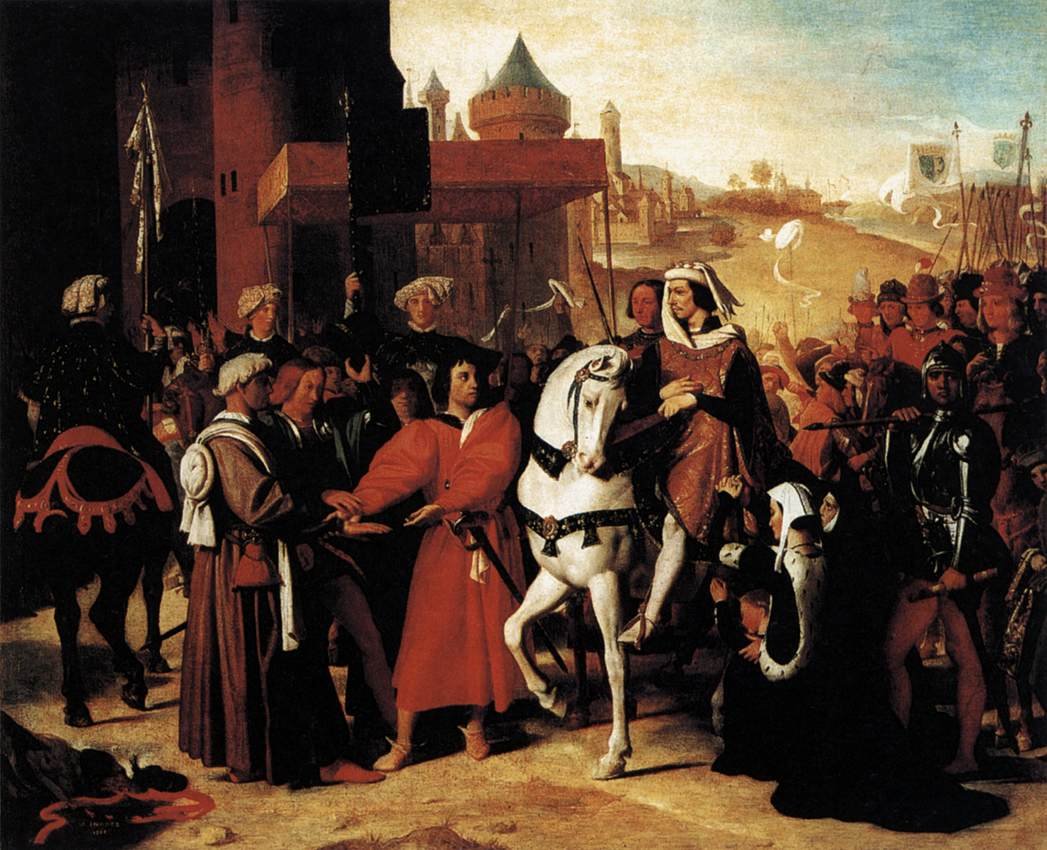 A entrada do futuro Charles V de Jean Auguste Dominique Ingres