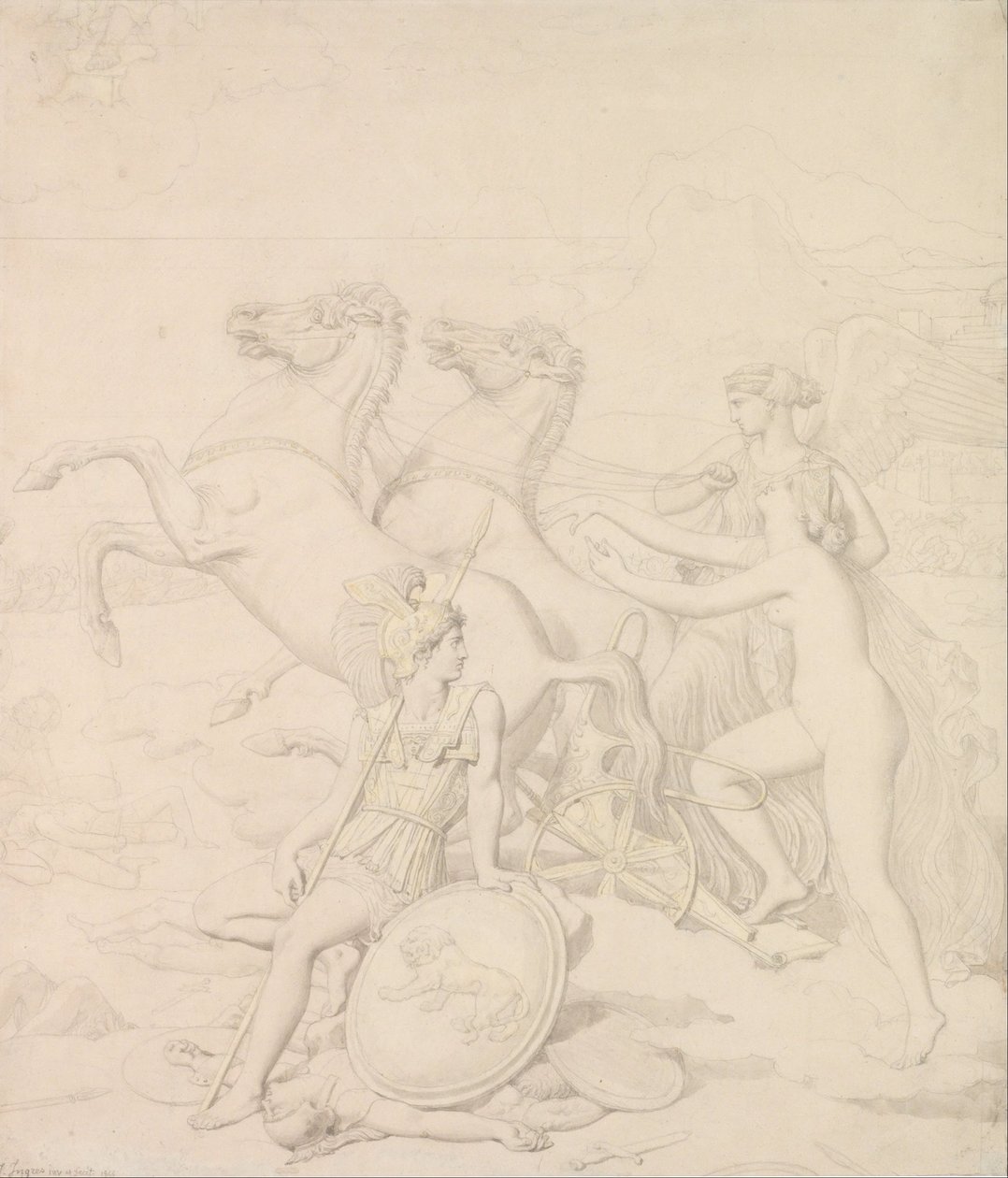 Vênus ferido por Diomedes de Jean Auguste Dominique Ingres
