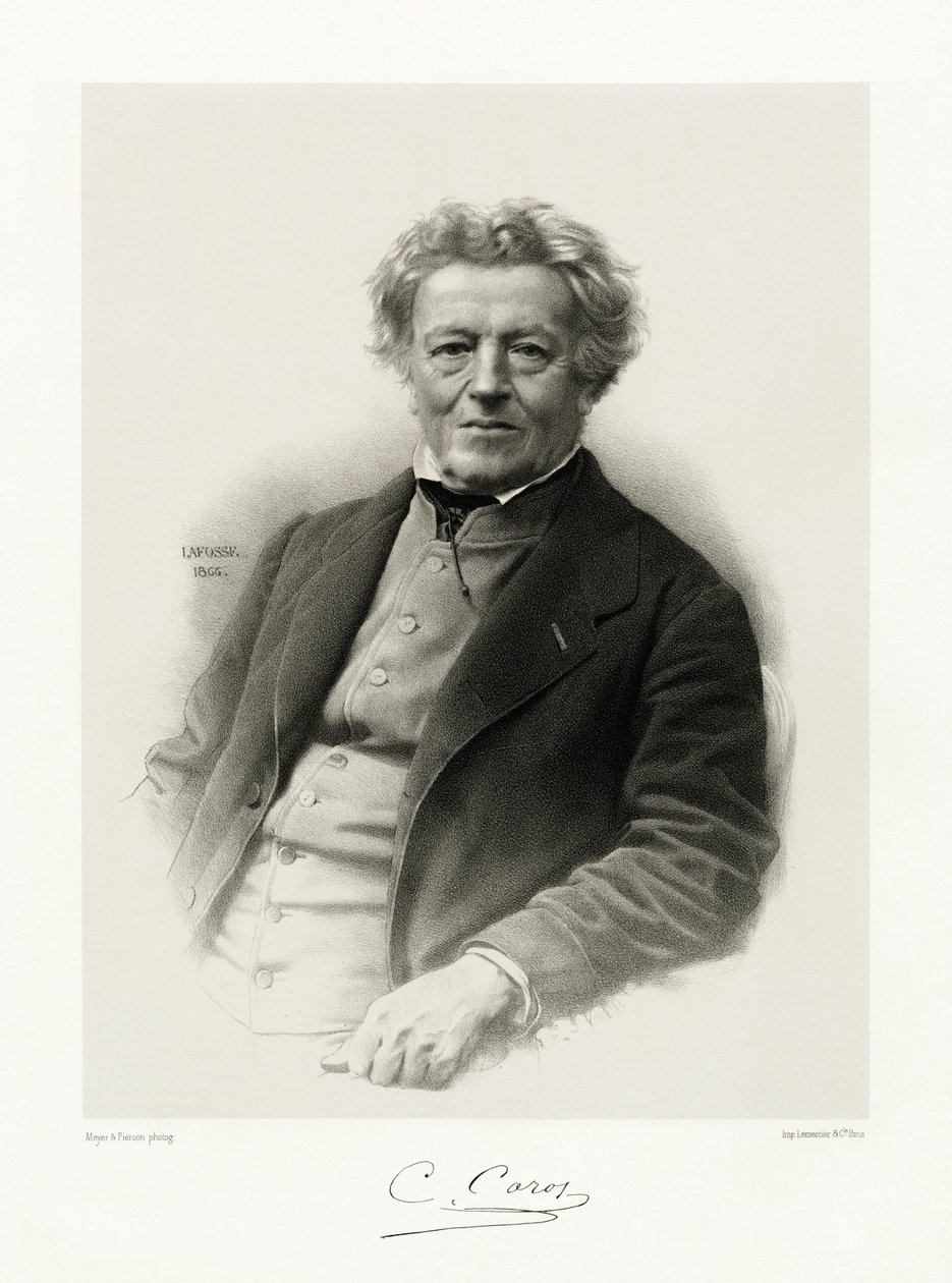 Jean Baptiste Camille Corot, 1865-66 de Jean Baptiste Adolphe Lafosse