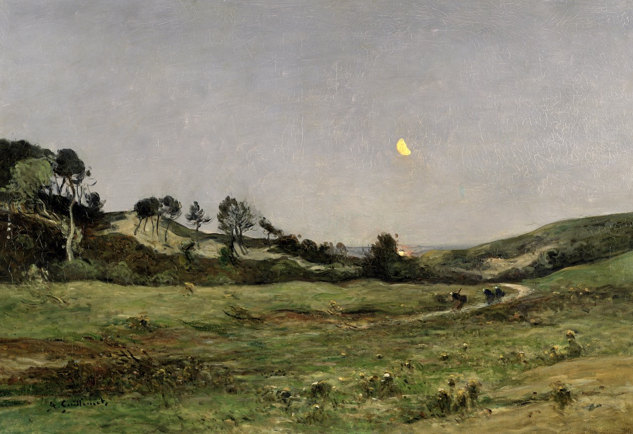 Noite sobre as dunas de Equihen de Jean Baptiste Antoine Guillemet