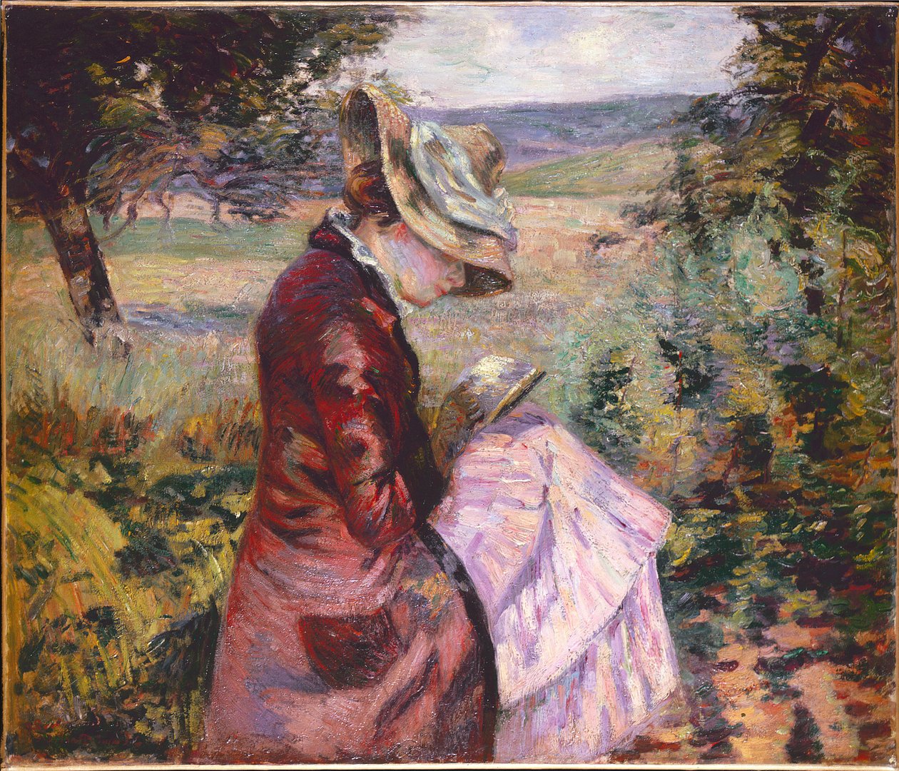 Madame Guillaumin lendo, c.1887 de Jean Baptiste Armand Guillaumin
