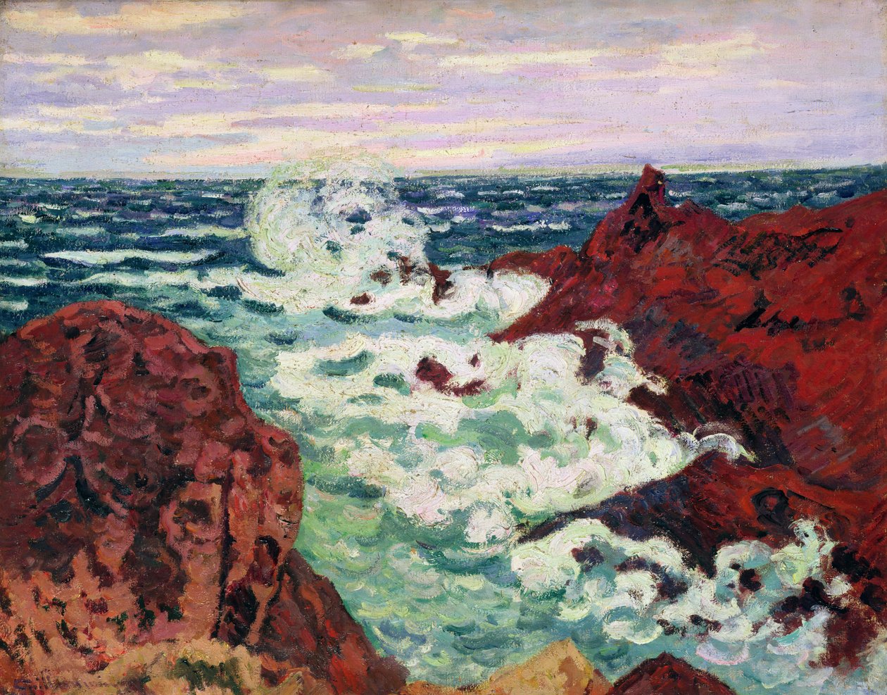 Tempestade em Agay, 1895 de Jean Baptiste Armand Guillaumin