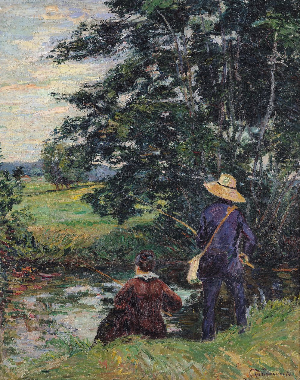 Os pescadores, c.1885 de Jean Baptiste Armand Guillaumin