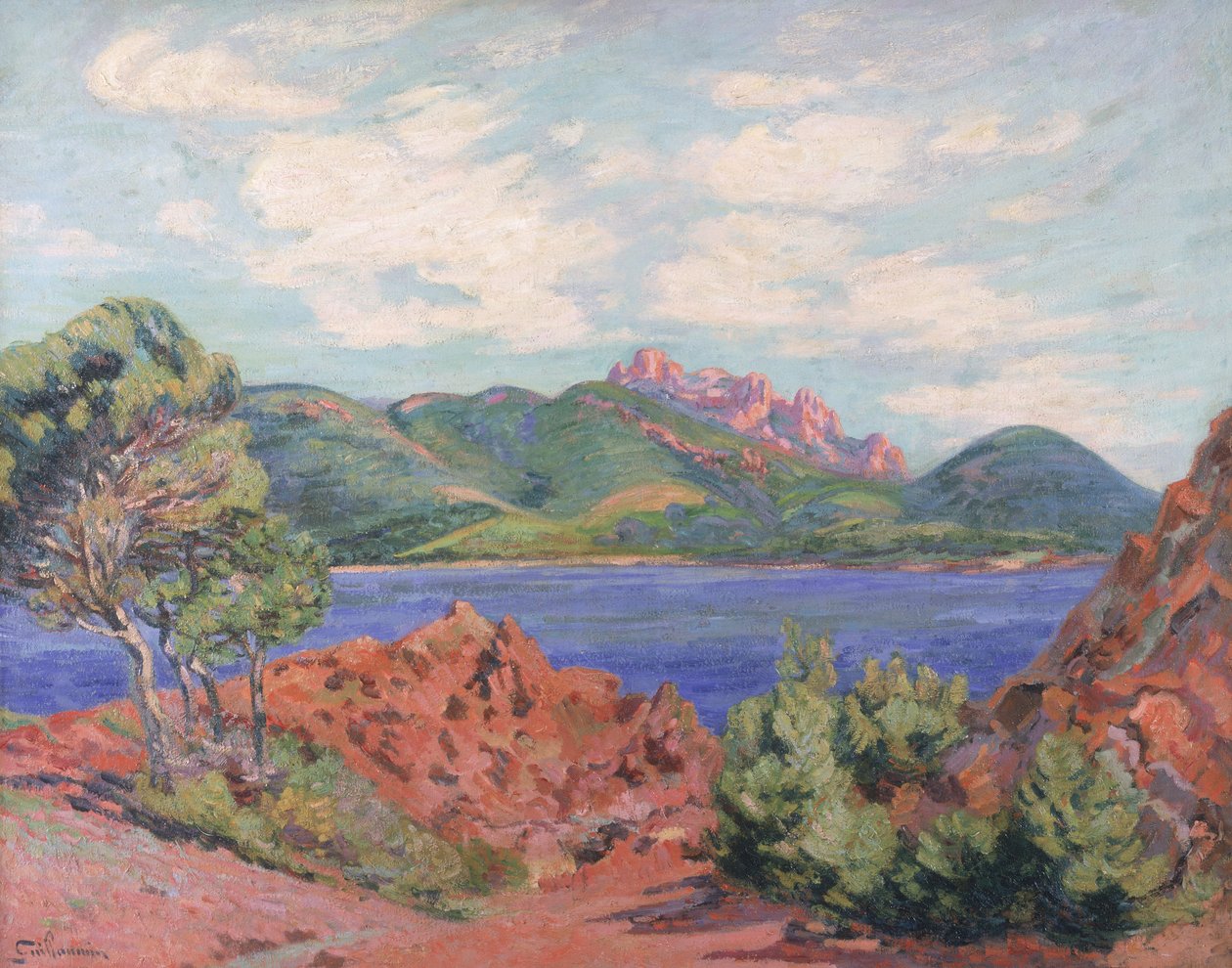 A baía de Agay, c.1905 de Jean Baptiste Armand Guillaumin