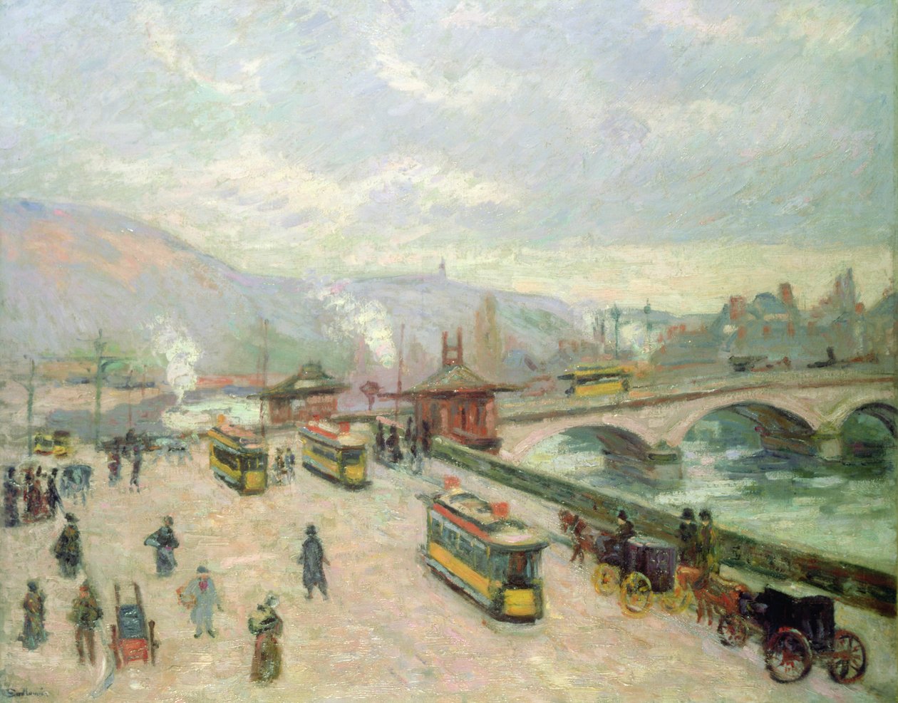 A ponte de Corneille em Rouen, 1898 de Jean Baptiste Armand Guillaumin