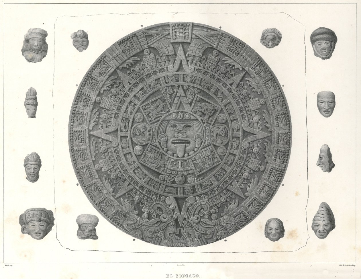 El Zodiaco. Tamanho original (linhas limpas) de Jean Baptiste Arnout