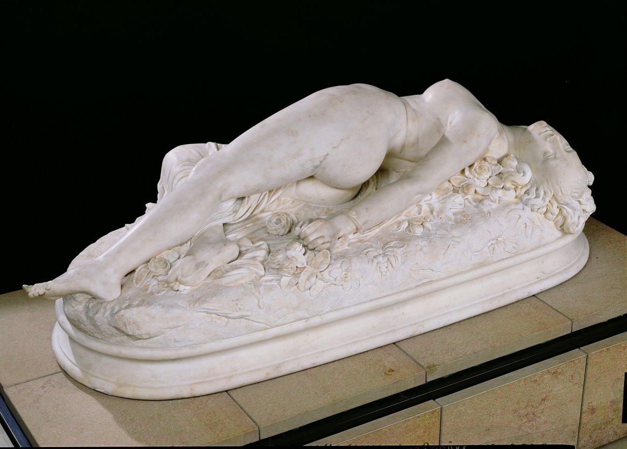 Mulher mordida por uma cobra, 1847 (mármore) de Jean Baptiste Auguste Clesinger