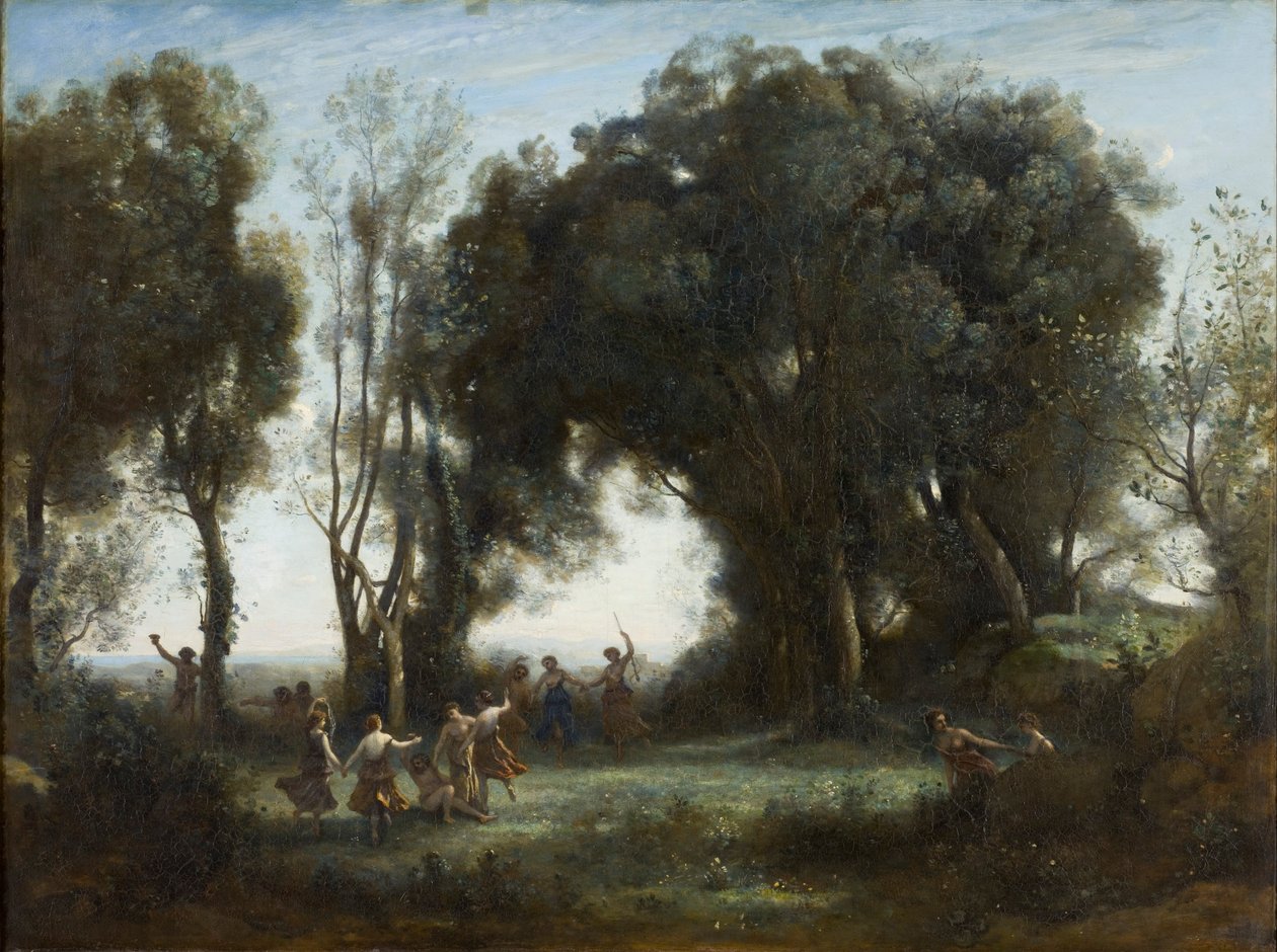 Uma manhã. A dança das ninfas de Jean Baptiste Camille Corot