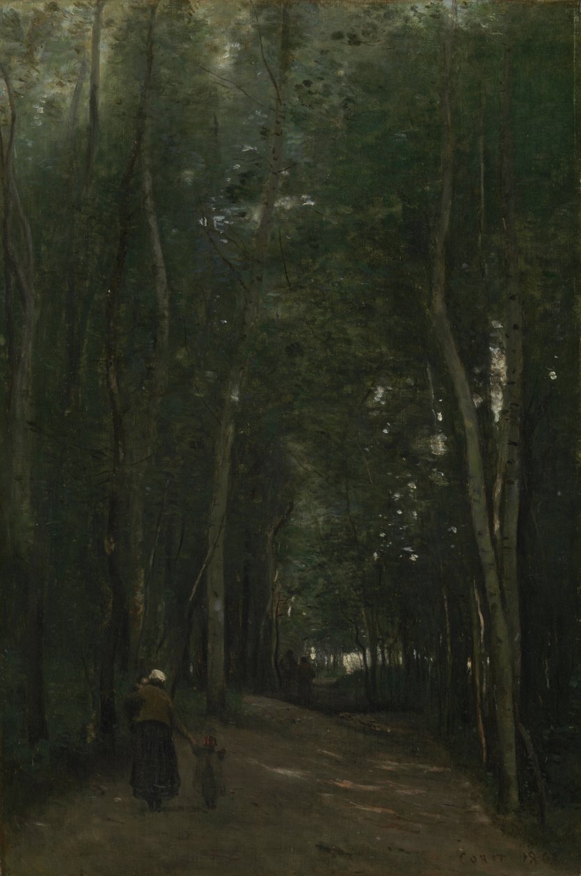 Um caminho em Saint-Cloud de Jean Baptiste Camille Corot
