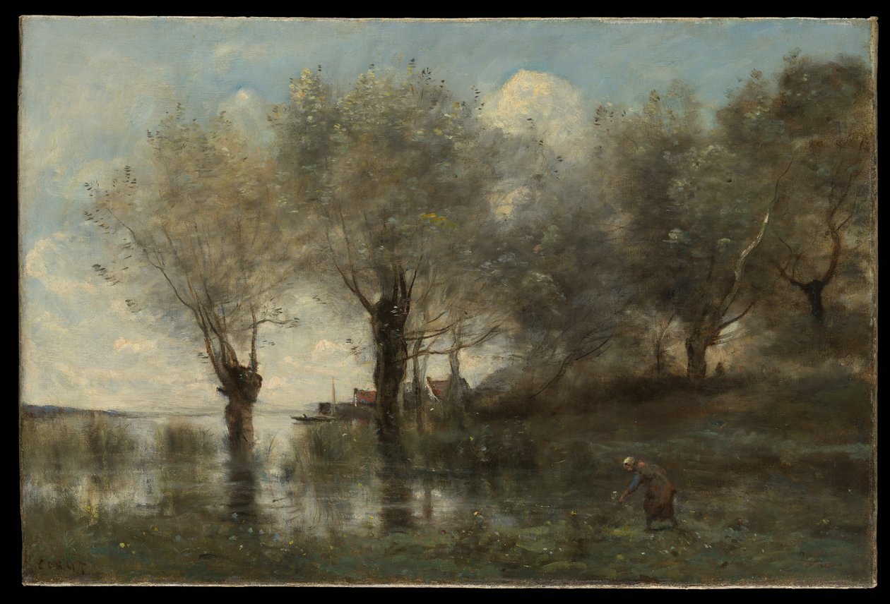 Uma lagoa na Picardia de Jean Baptiste Camille Corot