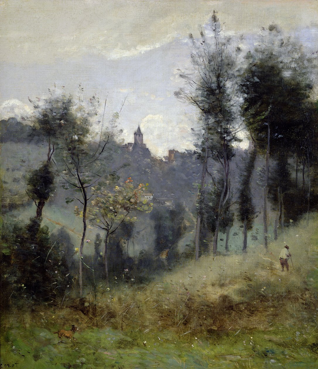Canteleu perto de Rouen de Jean Baptiste Camille Corot