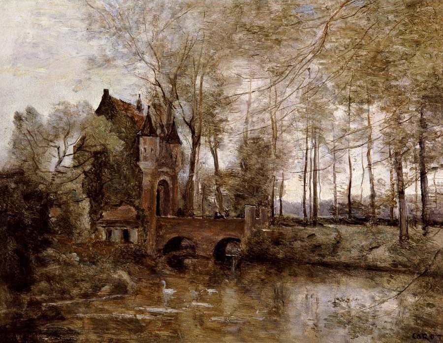 Chateau de Wagnonville de Jean Baptiste Camille Corot