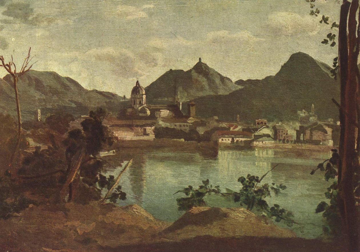 Como e Lago Como de Jean Baptiste Camille Corot