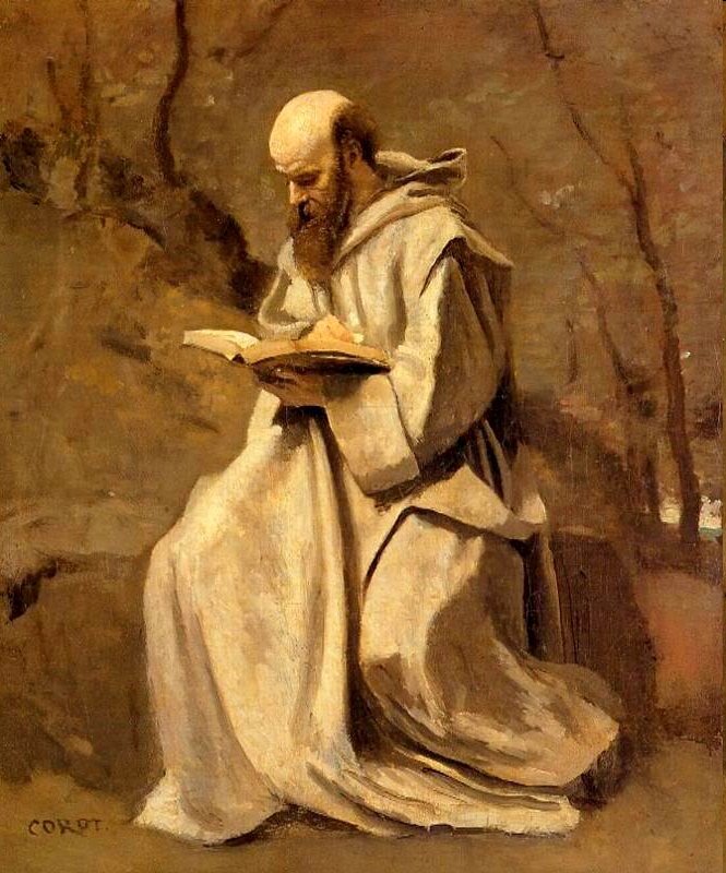 Corot Monk Livro de Leitura de Jean Baptiste Camille Corot