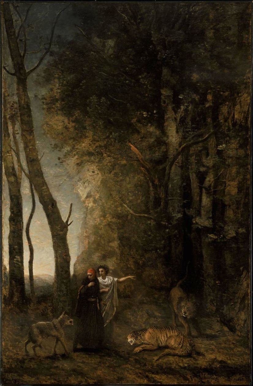 Dante e Virgílio de Jean Baptiste Camille Corot