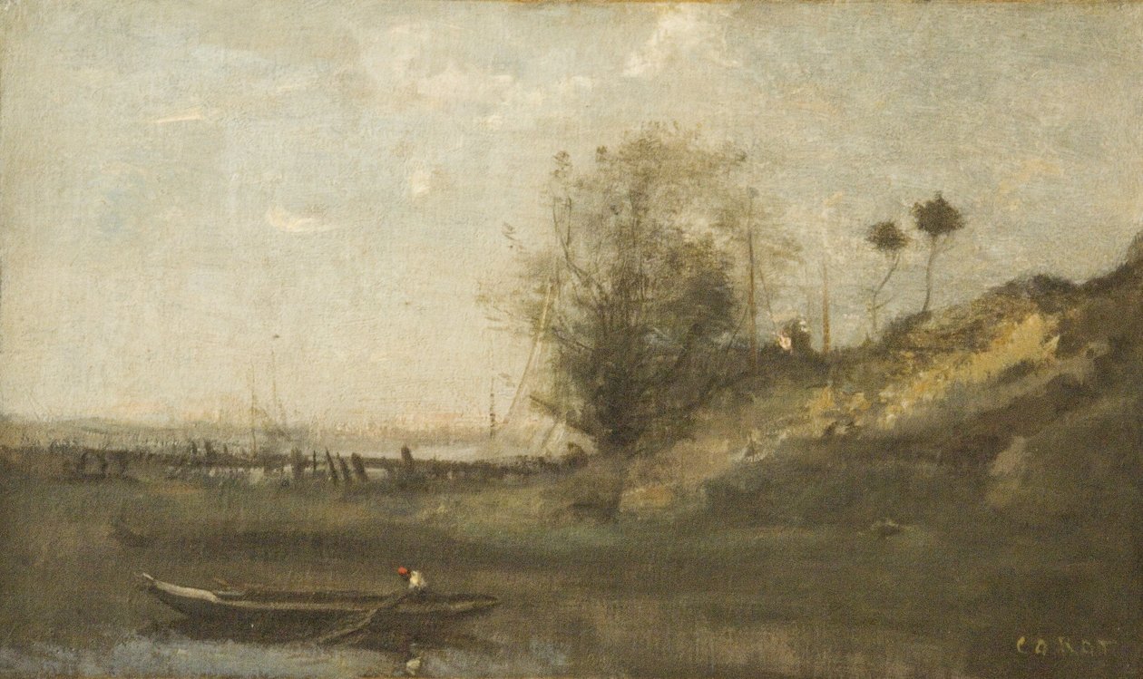 Estacade Normande  de Jean Baptiste Camille Corot