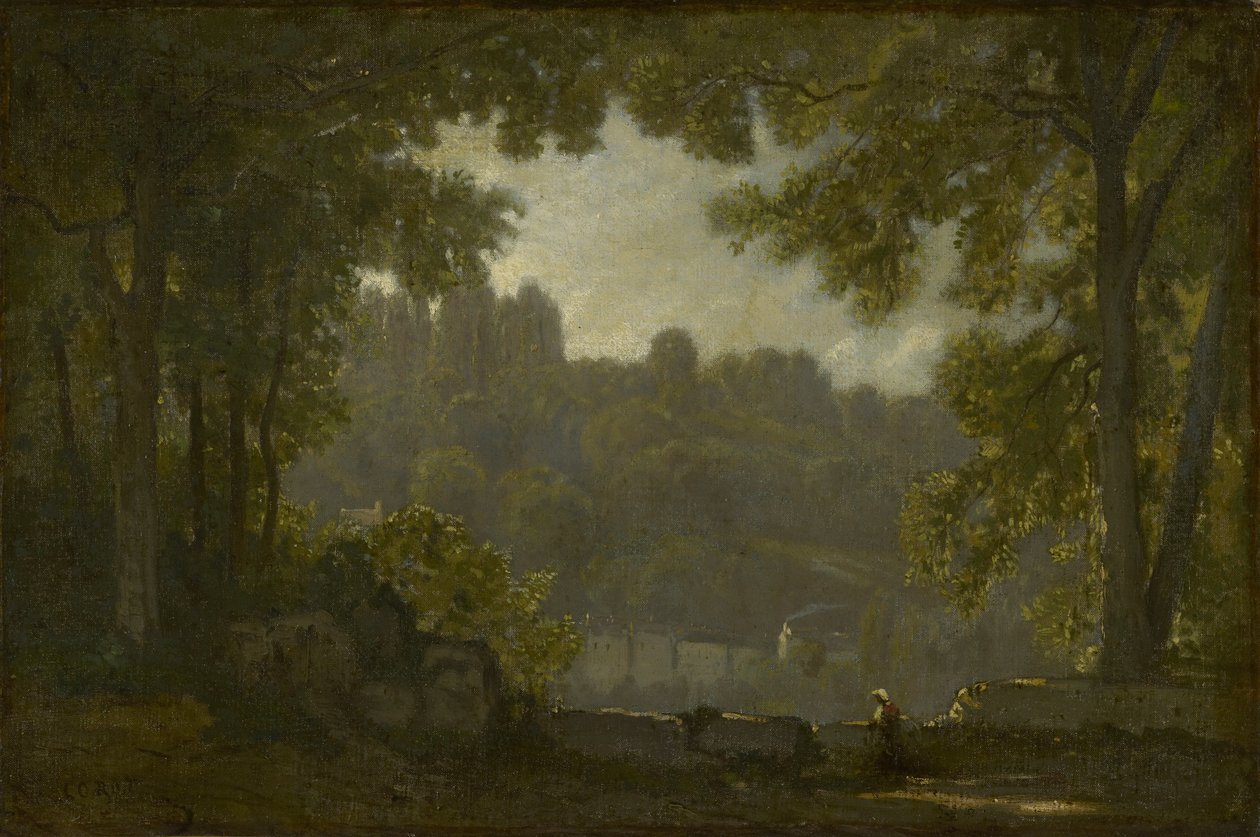 Paisagem florestal de Jean Baptiste Camille Corot