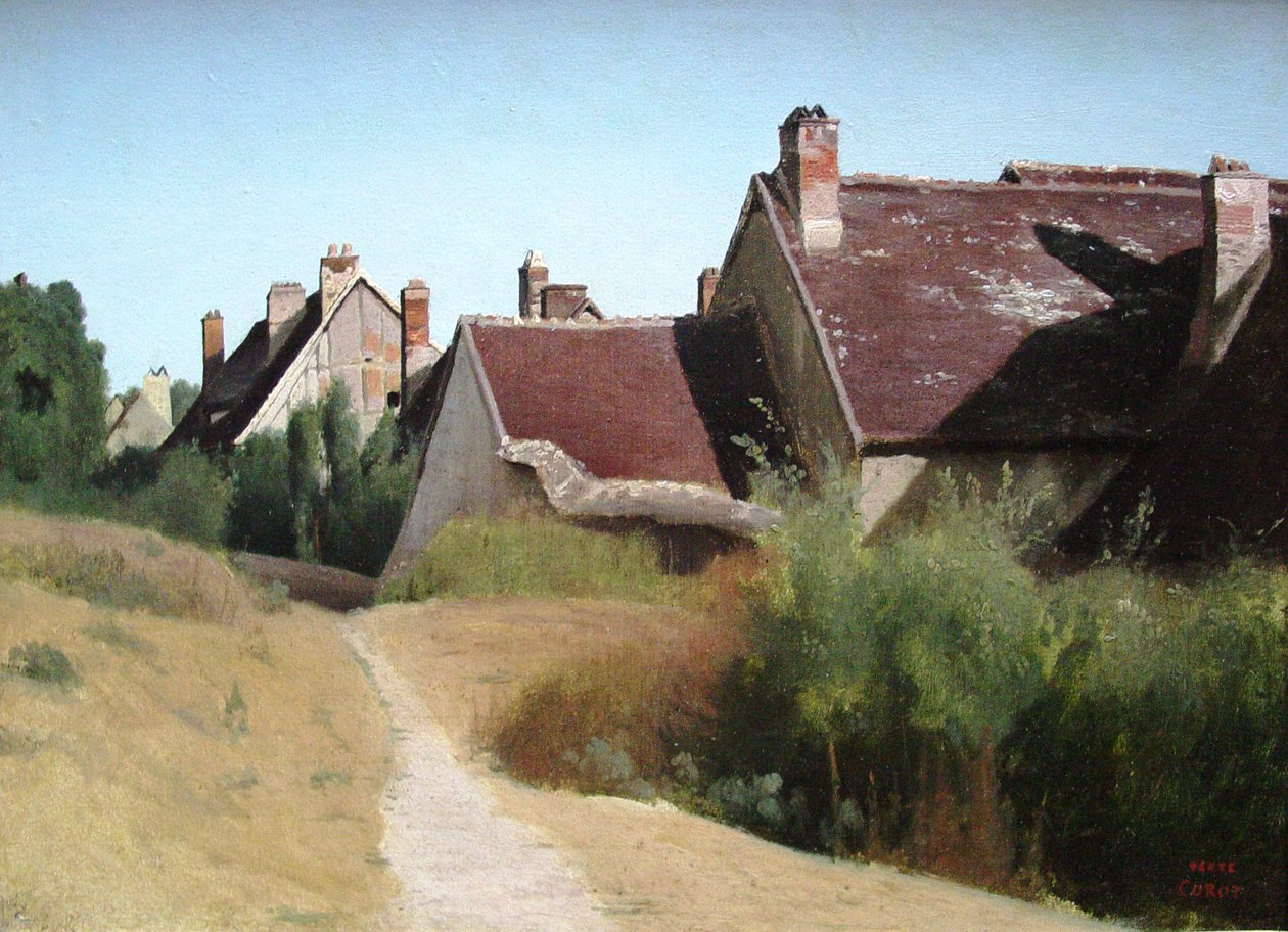 Casas perto de Orleans de Jean Baptiste Camille Corot