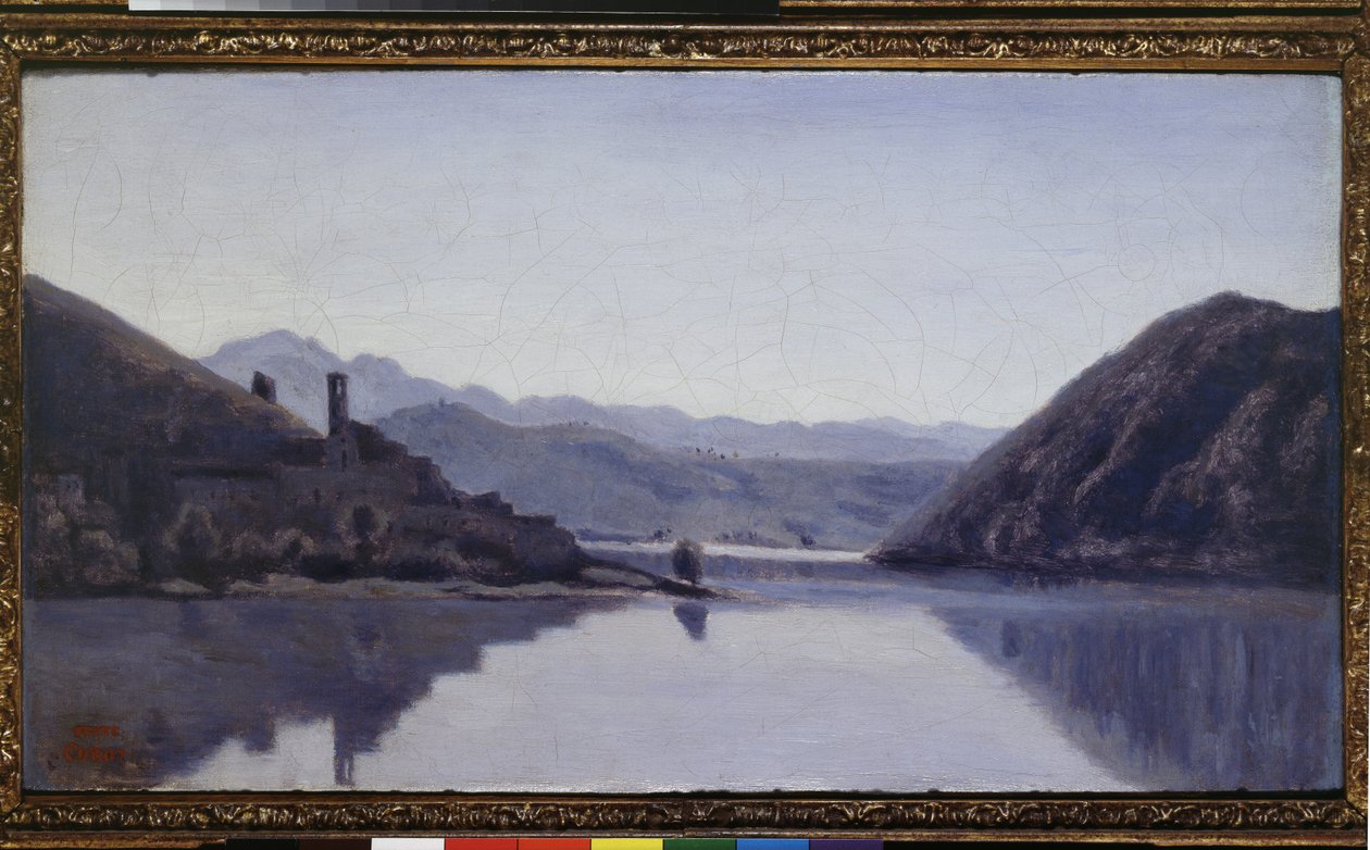 Lago Piediluco, Úmbria, século XIX de Jean Baptiste Camille Corot